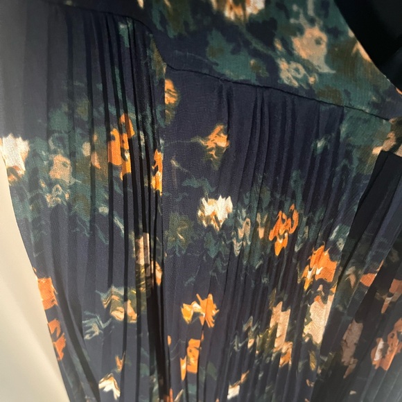 Wilfred Navy Floral Midi Dress - Picture 3 of 4